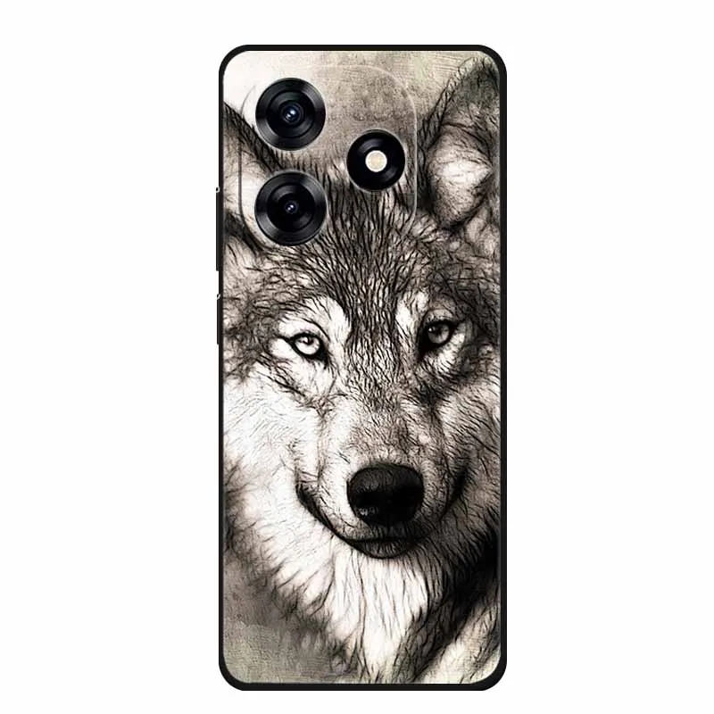 Animal Black Silicone Soft Back Phone Case Cover
