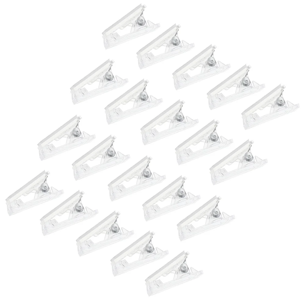 

20Pcs Clear Self-Adhesive Clips Sticky Photo Clips Posters Photo Badges Small Clamps