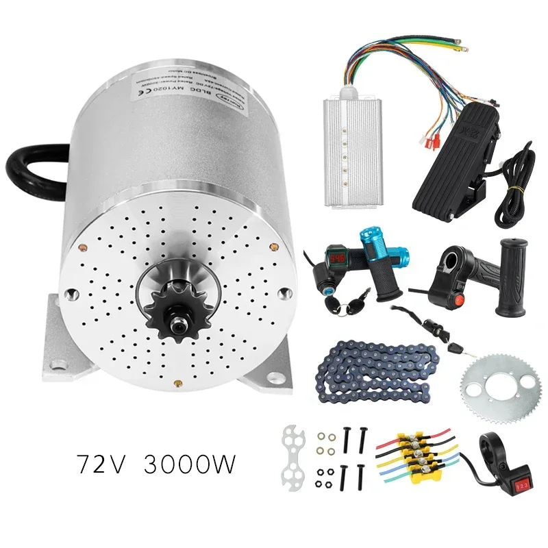 Kunray 72V 3000W High Speed Torque Brushless dc Motor For Motorcycle Electric Scooter 48 72v 3000w high dc electric e bike brushless motor conversion controller kit fit go kart scooter