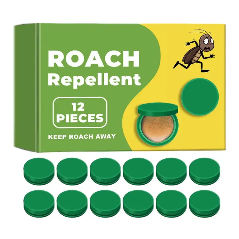 Roach Traps 12Pcs Cockroach Eliminator Roach Control Trap Repellent For Indoor Use Against Small & Large Cockroaches cockroach catcher