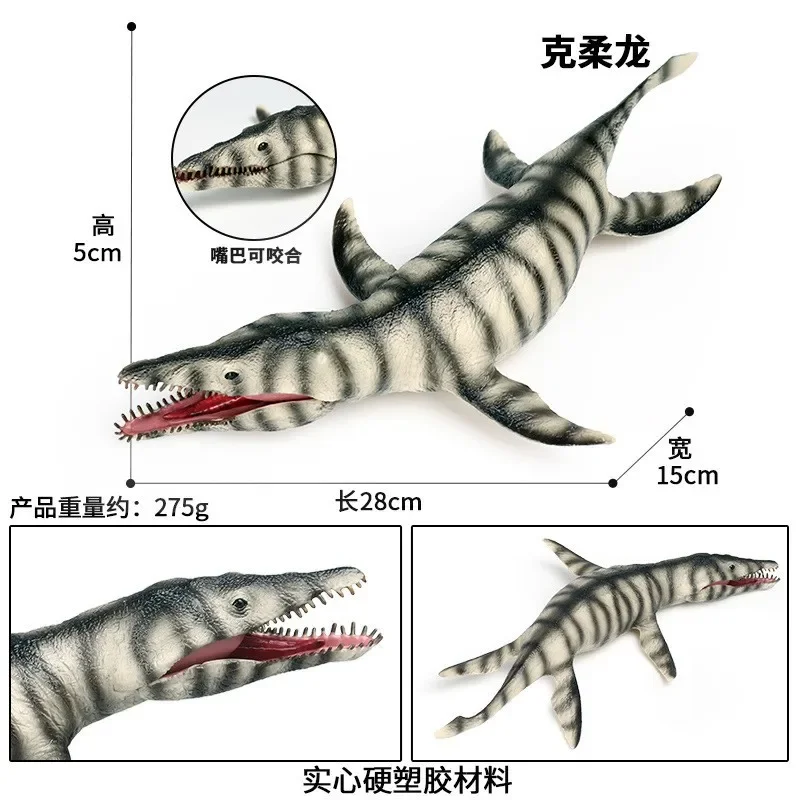 Jurassic Mosasaurus – Dinosauro Marino Realistico 34 Cm – Statuetta In Plastica Dipinta A Mano, Mascella Mobile – Decorazione Per Torte, Giocattolo Educativo, Regalo Bambini