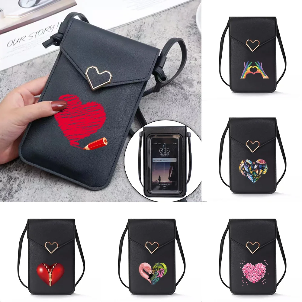 Women's Messenger Bags PU Mobile Phone Bag Hang Neck Coin Purse