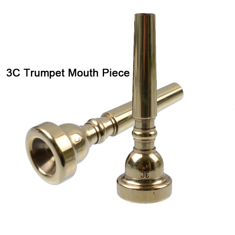 High Quality 3Pcs Golden Professional Trumpet 3C 5C 7C Mouth Piece Mouthpiece Gold