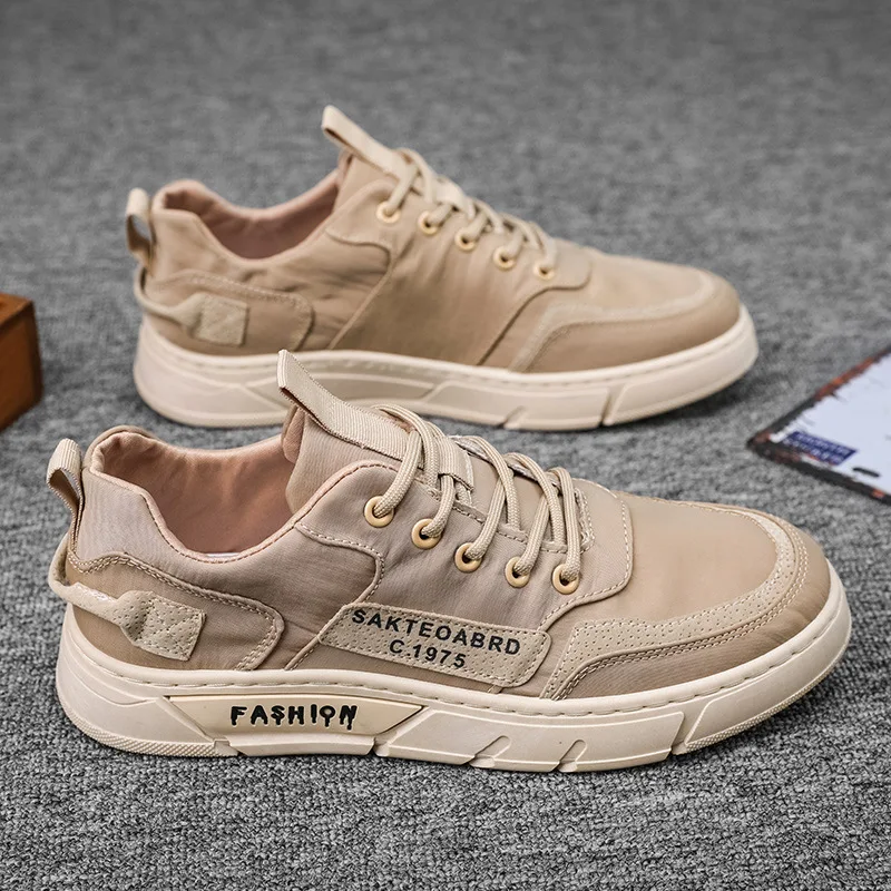 2023 Breathable Men's Shoes Korean Style Fashion Sneakers Low-top Board Shoes Umbrella Canvas Shoes All-match Casual Shoes Man