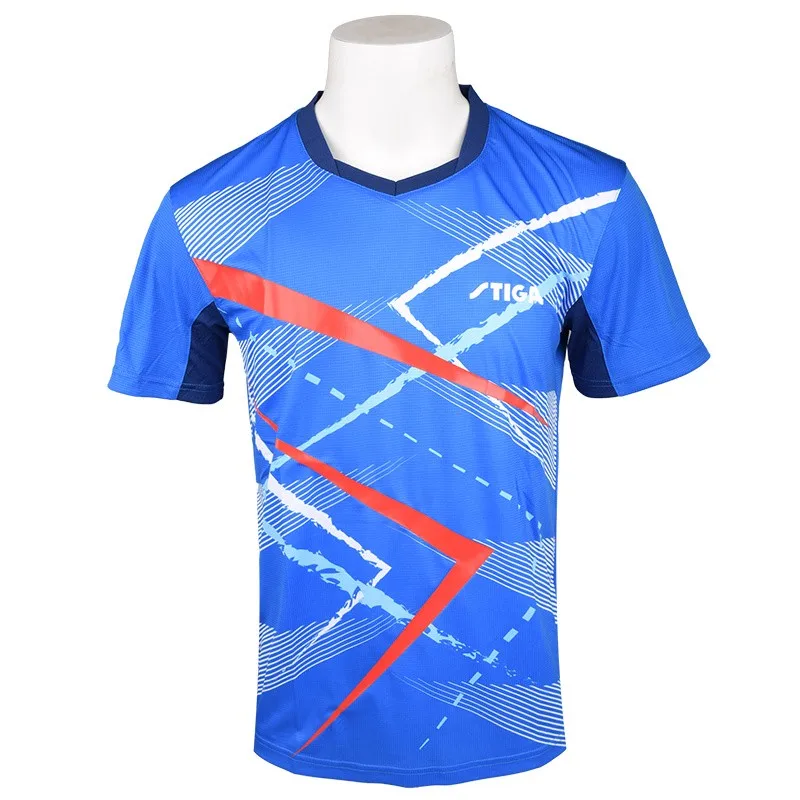 Genuine STIGA Table Tennis Clothing Men Women Table Tennis Clothing Round Neck Sports T-shirt CA-0341