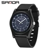 SANDA 6219 Quartz Student Watch Simple Fashion Black Purple Pink Analog Display Silicone Strap Wristwatch for Boy and Girl 5