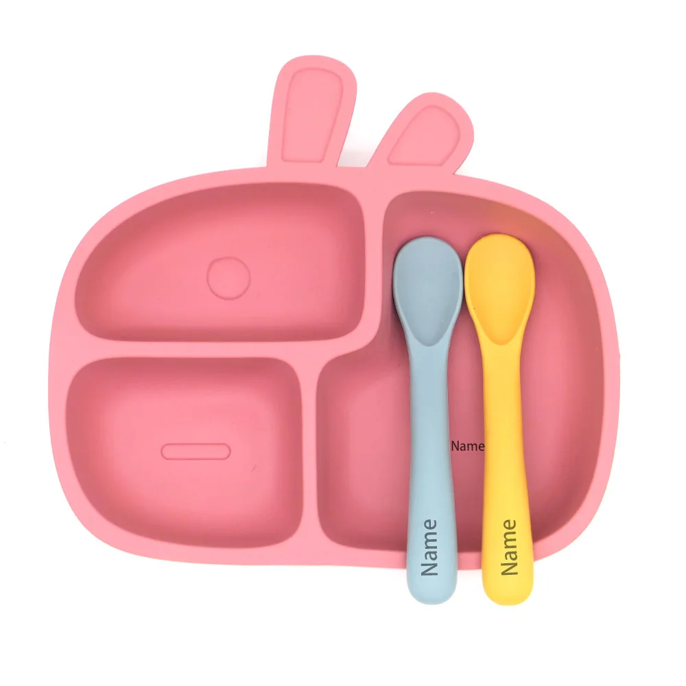 Baby Tableware Bowl Personalized Customization Free Printing Silicone Material Boy Girl Holiday Gift