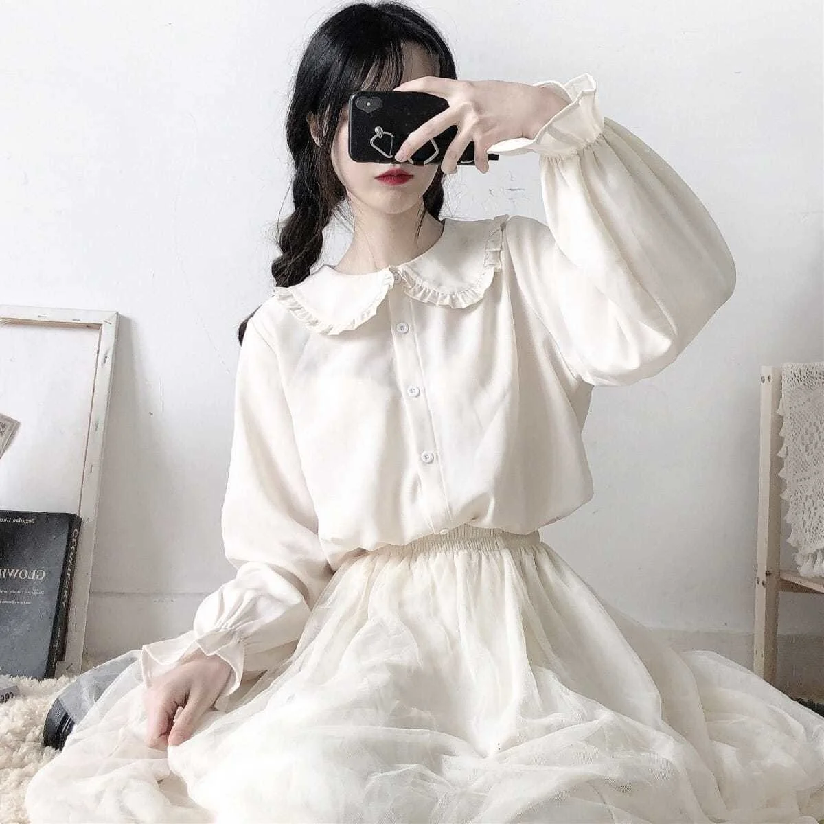 

Shirt Female Loose Long Sleeve Summer Vintage Clothes for Women Tops Shirts Blouses