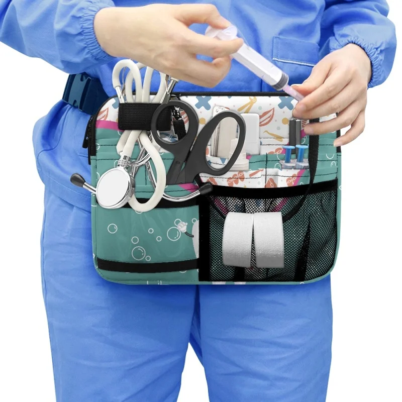 

Twoheartsgirl Dropshipping Nurse Waist Bag Large Capacity Nurses Tool Bags Fanny Pack Multiple Pocket Hip Bags Care Accessories