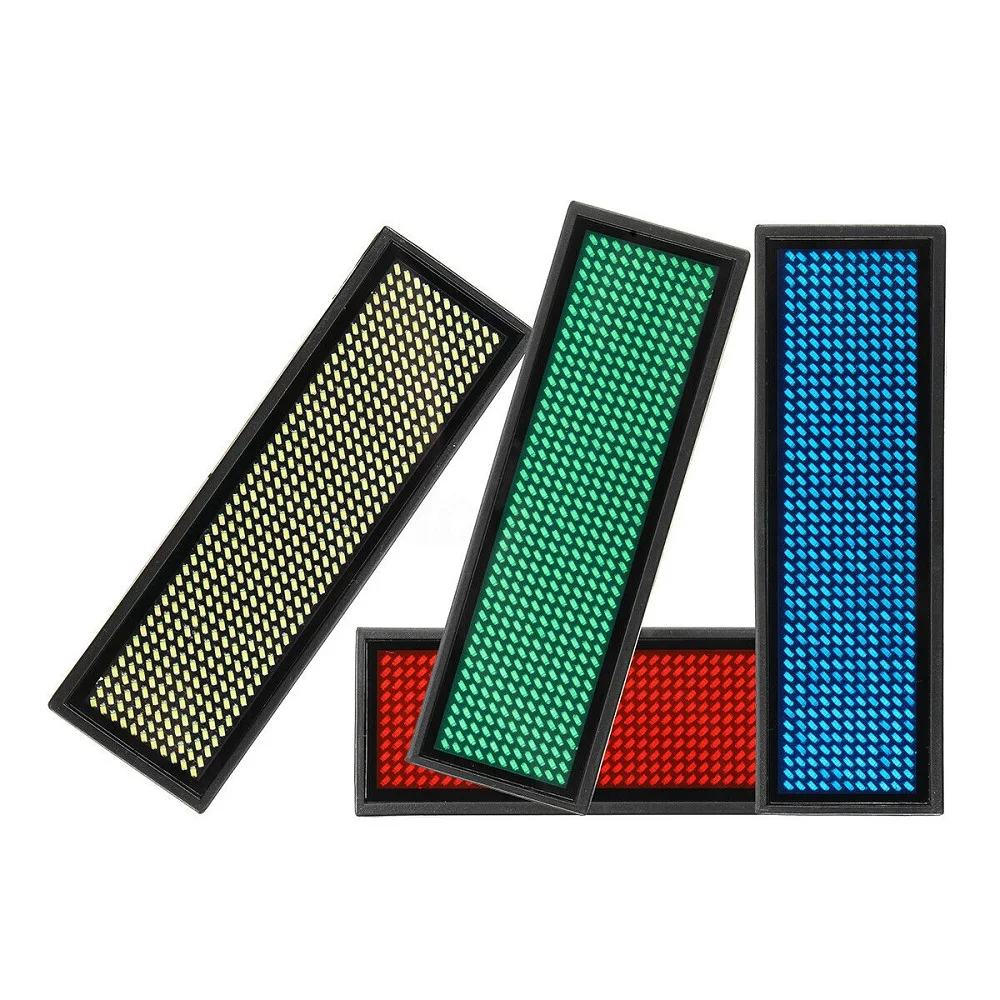 Top Led Luminous Signs Tag Mini LCD Digital Lamp Programmable Rechargeable Scrolling Message Tag Badge for Festival Party Tools,led message board,led display board