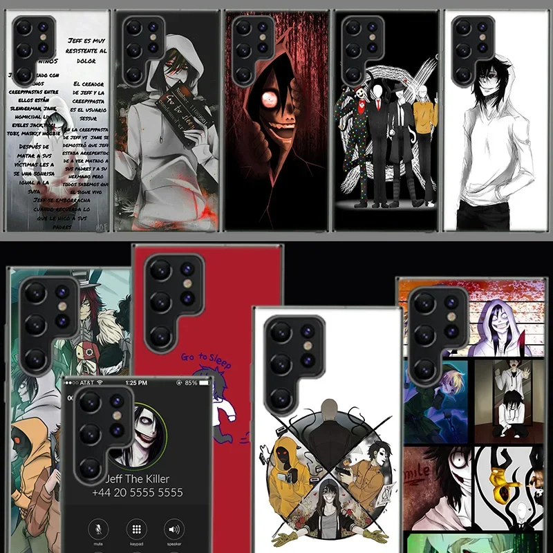 Anime Jeff The Killer Cover Per Samsung Galaxy S21 S20 Fe S23 S22 S24 Ultra Phone Case S10 S10E S8 S9 Plus S7 Edge Clear Coque L