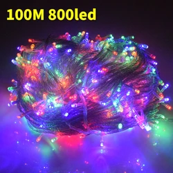 Guirlande lumineuse Led d'extérieur pour noël, 100M 50M 30M 20M 10M, décoration pour fête de mariage 