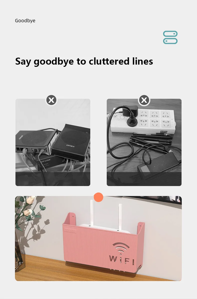 Caja De Enrutador Wifi Multifuncional For Colgar En La Pared