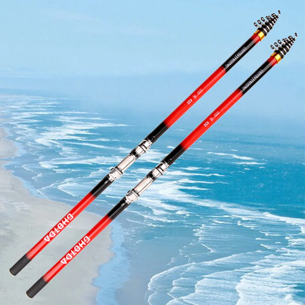 GHOTDA 2.7M-6.3M Rock Fishing Rod Carbon Fiber Spinning Fishing Pole Super  Hard Telescopic Rods for Ocean Rock /Boat Fishing - AliExpress