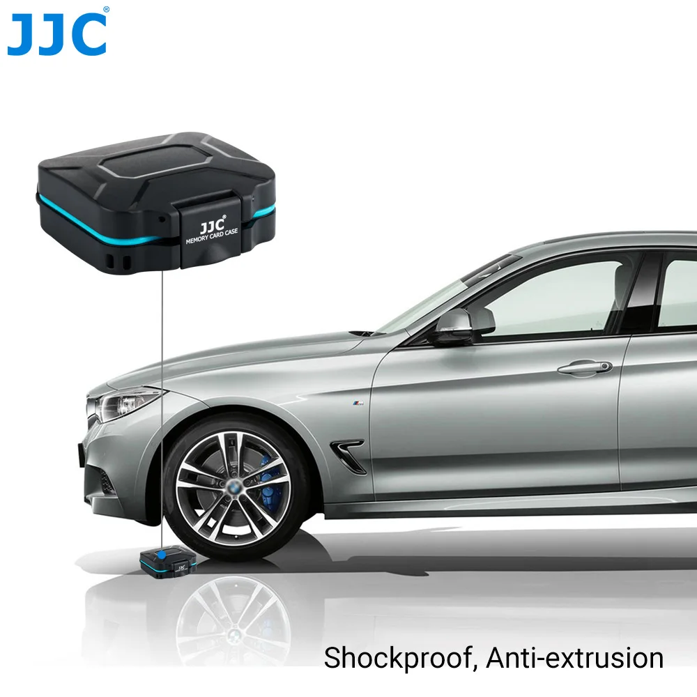 JJC SD 카드 케이스 마이크로 SD 카드 홀더 카드 제거 도구 하드 쉘 방수 저장 상자 4 SD 및 4 마이크로 SD/TF 카드