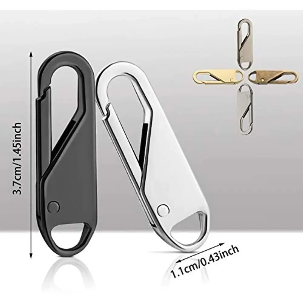 10Pcs Removable Sewing Craft Zipper Slider Puller Instant Zipper Repair Kit Replacement for Broken Bag Suitcase Head