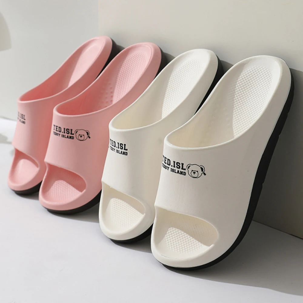 New Fashion Women Slippers Summer Flat Lightweight EVA Home Bathroom Slippers Comfort Massage Couples Indoor Slides Shower Shoes