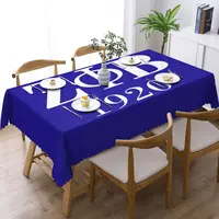 Customized Zeta Phi Beta Sorority Logo Rectangular Tablecloth Oilproof Table Cloth Greek Letter 1920 Table Covers 2
