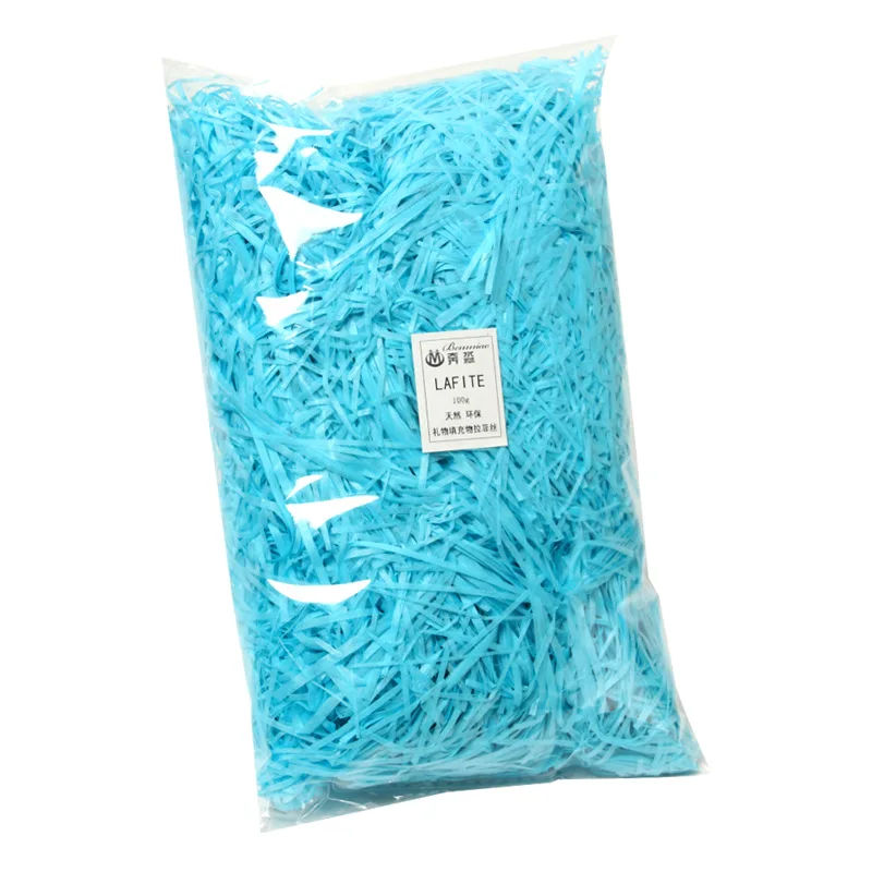 30/50/100g Bunte geschredderte Crinkle Lafite Papier Bast Füllstoff DIY Hochzeit Party Geschenk Box Süßigkeiten Material Verpackung Füllstoff – Detail 10