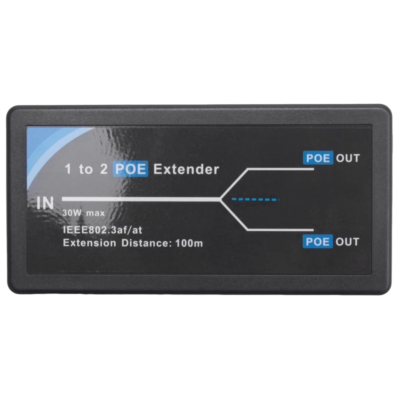 

10X 2 Port POE Extender 10/100Mbps With IEEE 802.3Af Standard Input/Output For IP Camera Extend 100 Meters For POE Range