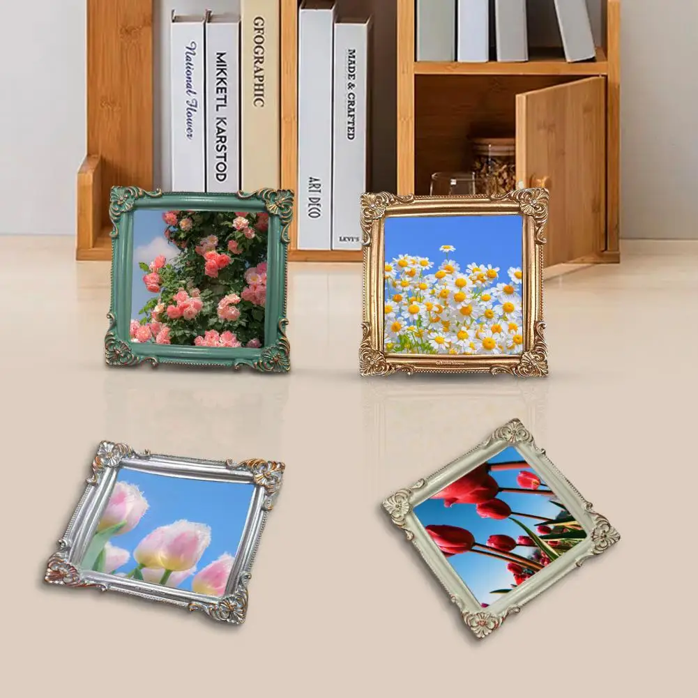 Photo Frame Nordic Style Golden Embossment Pictures Display Frame