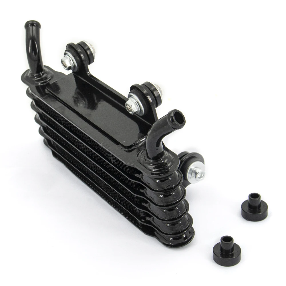 High Quality Black 6 Rows Motorcycle Oil Cooler Suit for Honda Yamaha 200mm Modified Motorcycle and Car Accessories