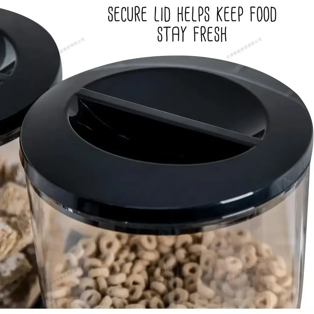 Single/Double Cup Large Capacity Food Storage Container Airtight Dispenser Jar Kitchen Storage Container for Oatmeal and Cereal 5