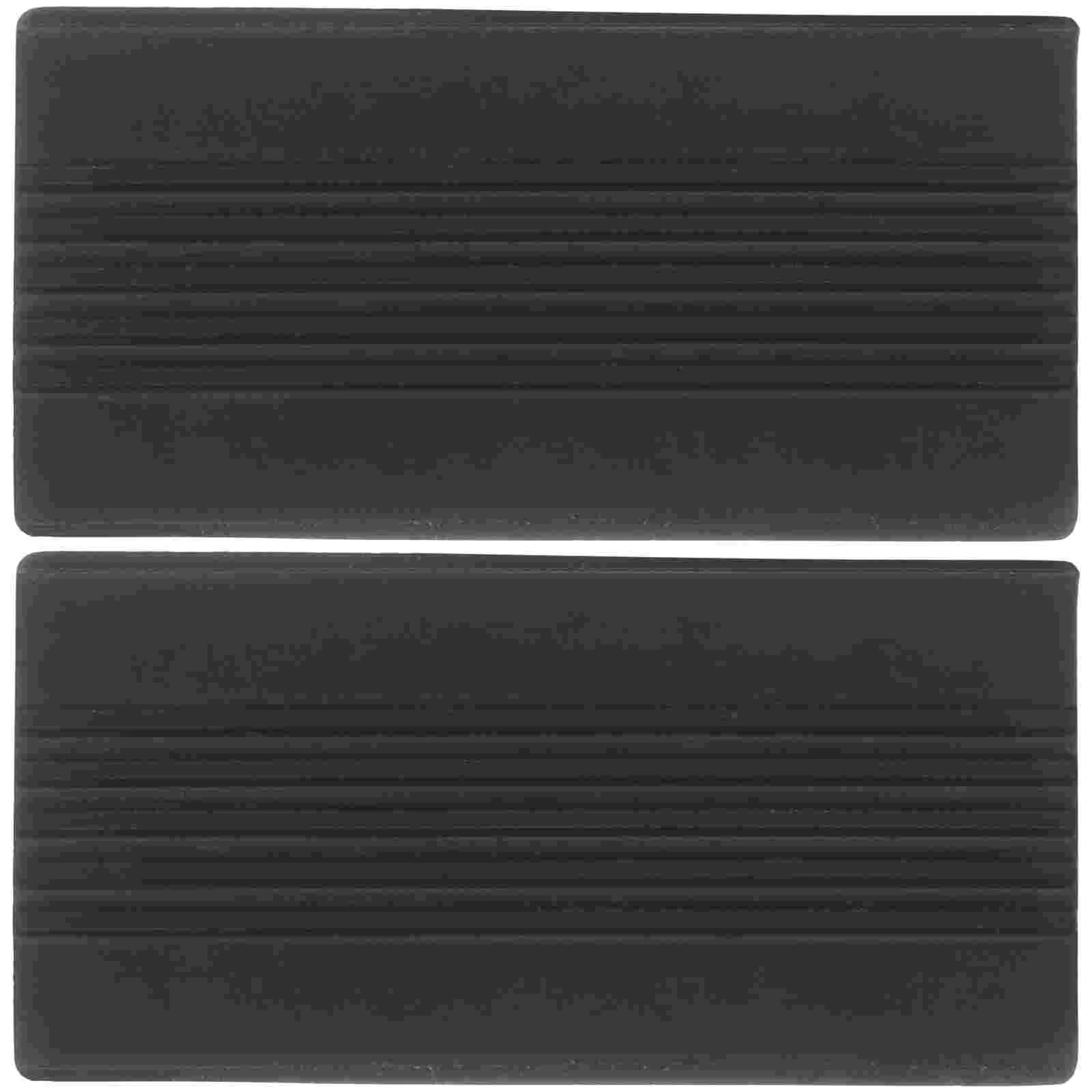 

2 Pcs Bass Drum Protector Pedal Guards Pads Beater Mat Rollers Rubber Antiskid Foot