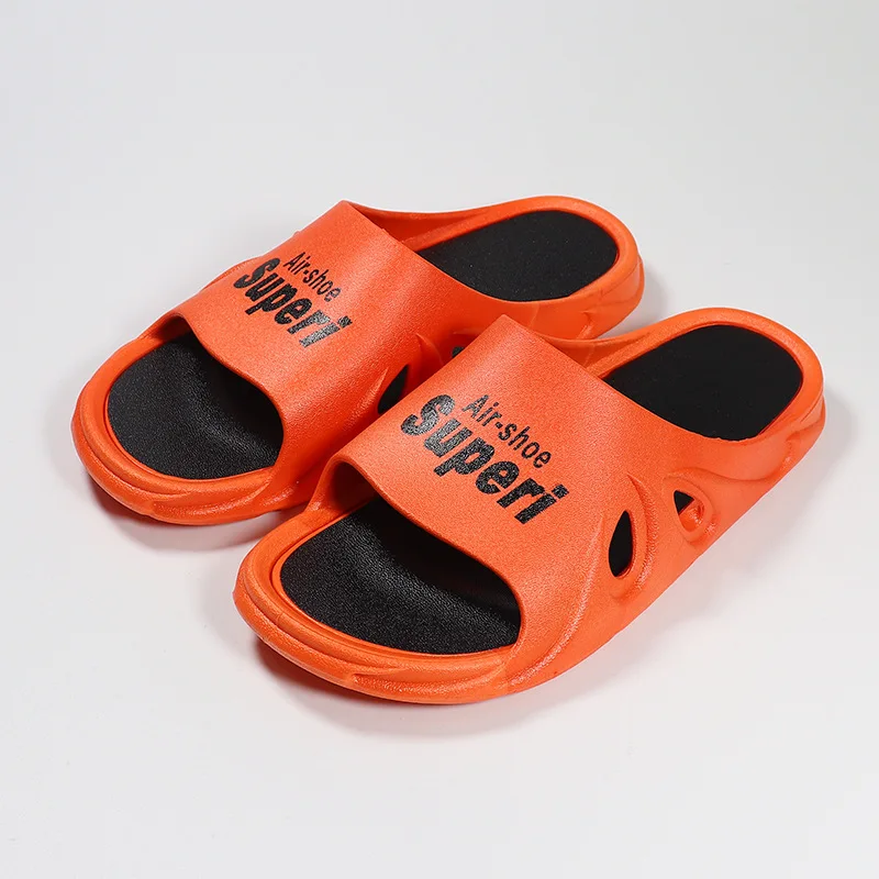 

40-45 Mens Slippers Male Summer Flip Flops Shoes Pvc Non-slip Mixed Colors Indoor Letter Breathable Couple Footwear Hy13