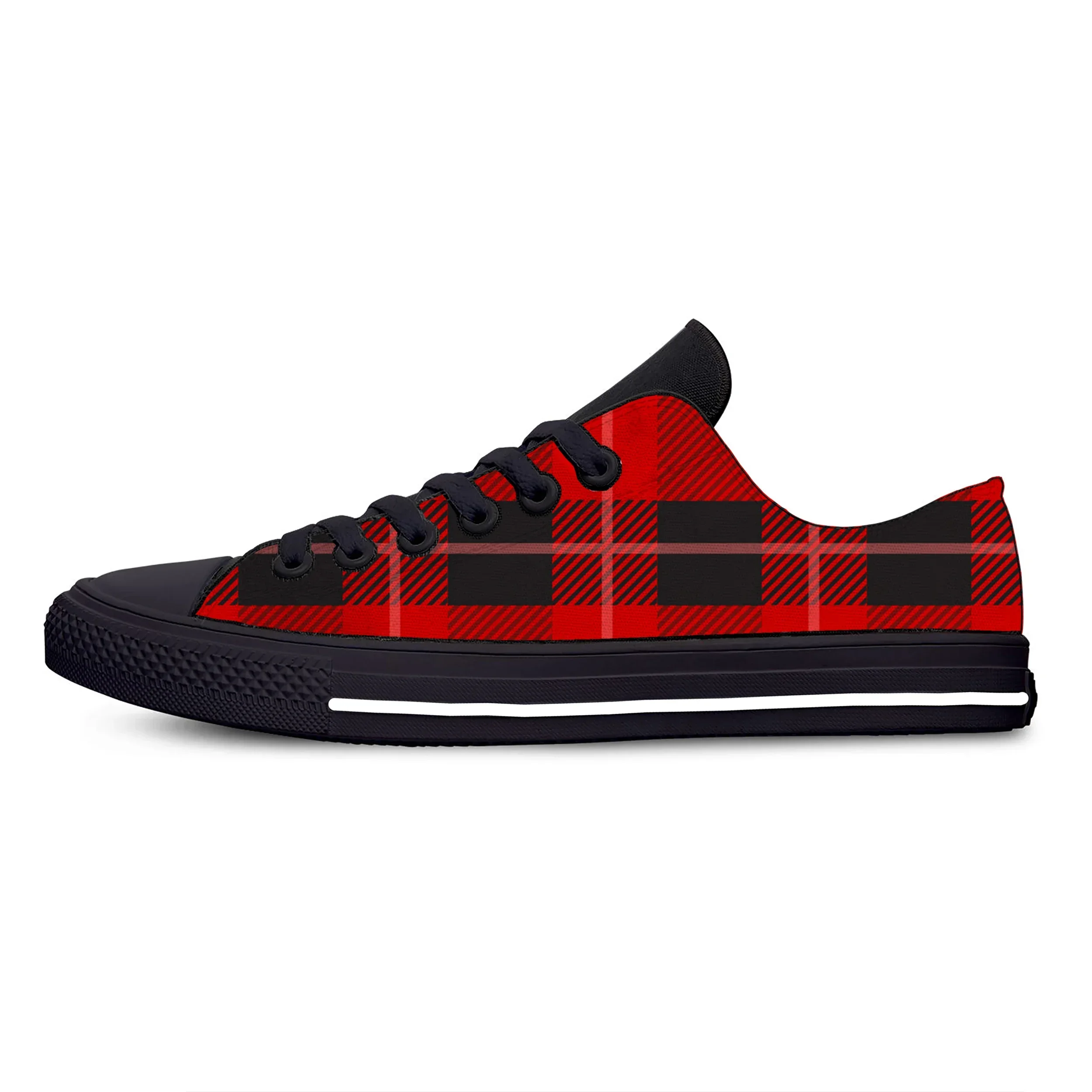 Hot Scottish PLAID ROYAL STEWART TARTAN Cool Fashion Casual Shoes Low Top Breathable Men Women Sneakers Lightweight Board Shoes 4