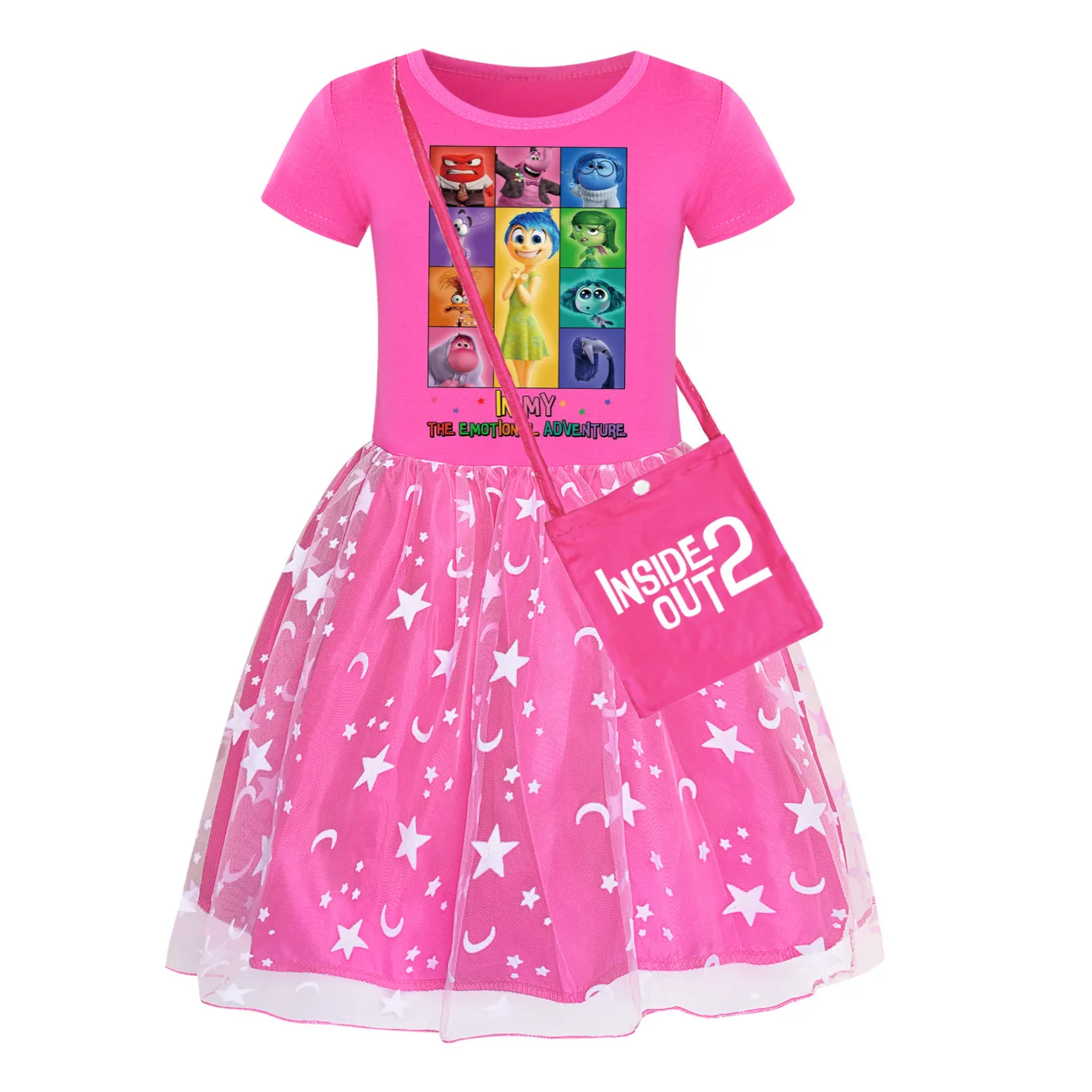 Inside Out Dress Kids Summer JOY SADNESS Clothes Baby Girls Short Sleeve Casual Dresses Toddler Girl Wedding Party Vestidos
