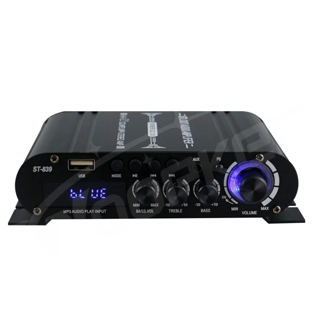 ST-839 HiFi 2.1 Channel Power Amplifier 25W*2+40W Subwoofer Amplifier Sound Amp