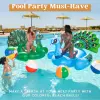 20" 4pcs Beach Balls Large Rainbow Beach Ball Inflatable Swimming Pool Water Games Toys for Kids Summer Beach Party Fun Gifts 6