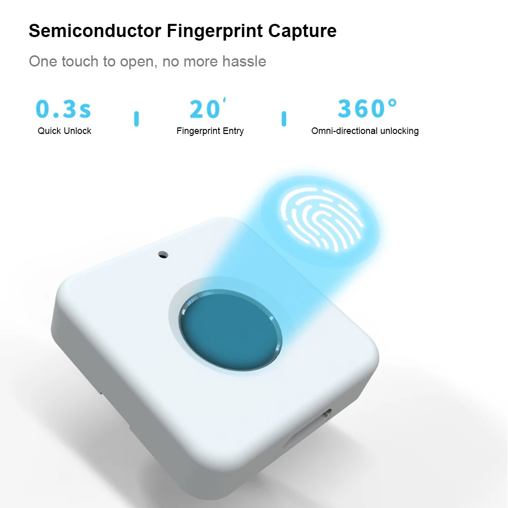 Biometric Fingerprint Lock RGB Indicator Light Fingerprint Cabinet Lock Fast Unlocking Electric For Home Office