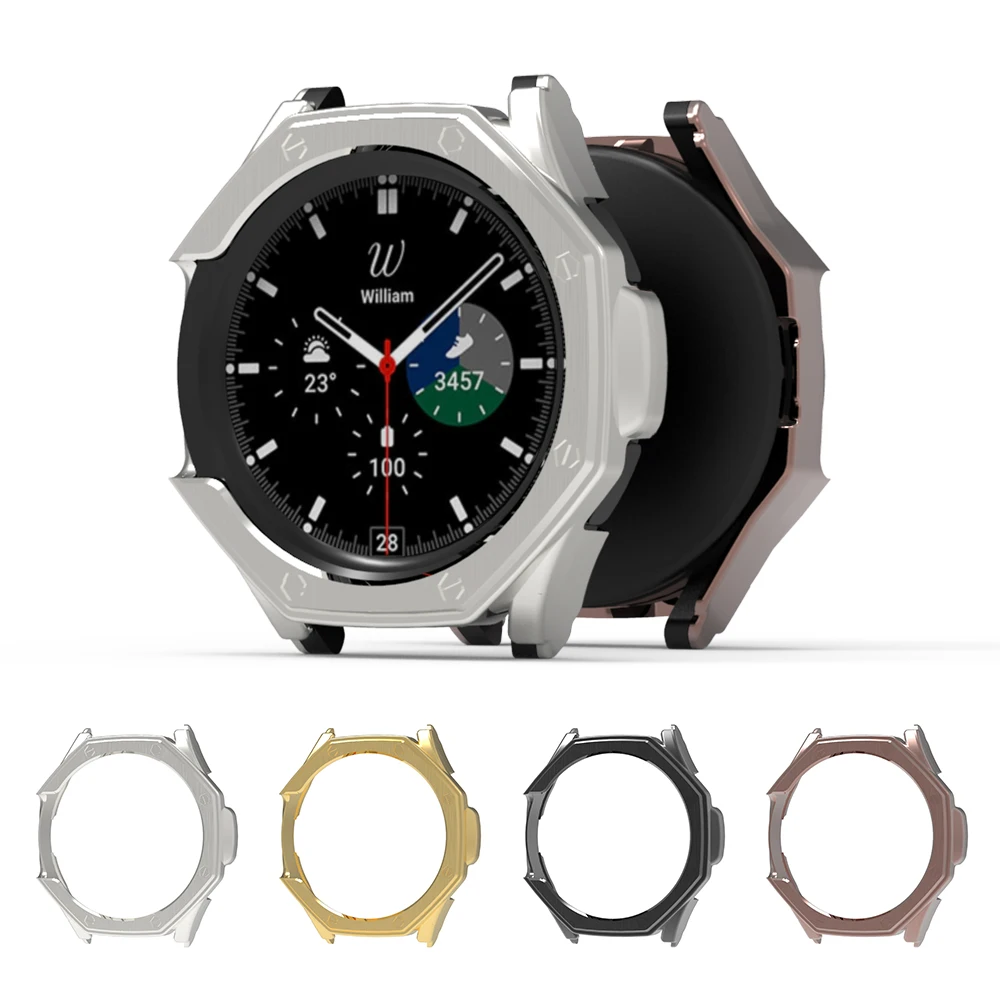 

Case+glass Samsung Galaxy Watch Case 4 or 6 Classic 42mm 46mm 43mm 47mm Cover protective shell