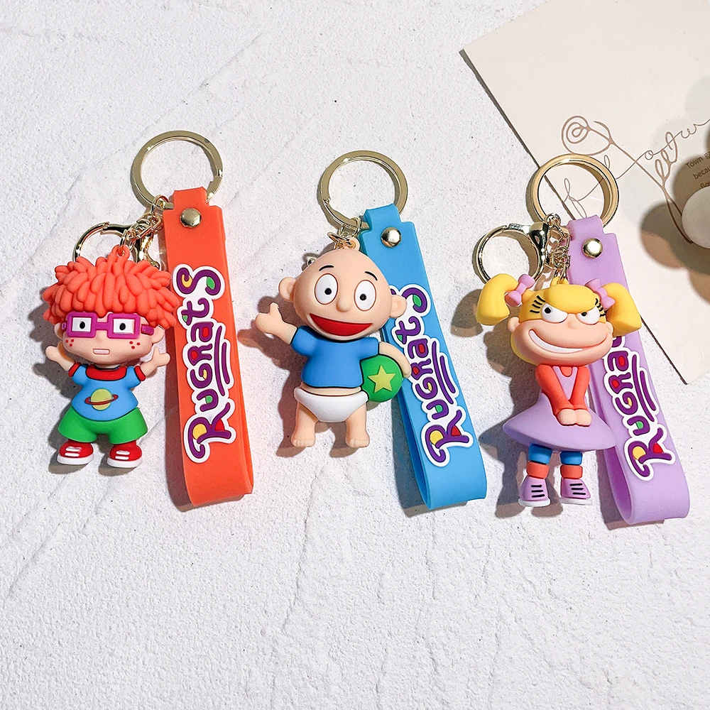 Giga Pets ギガペッツRugrats キーホルダー Vintage 1998 Giga Pets Rugrats Tiger Keychain WORKS Blue