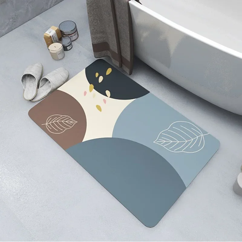 규조토 목욕 매트, 빠른 물 건조 규조토 진흙 발 패드, 욕실 샤워 바닥 매트 