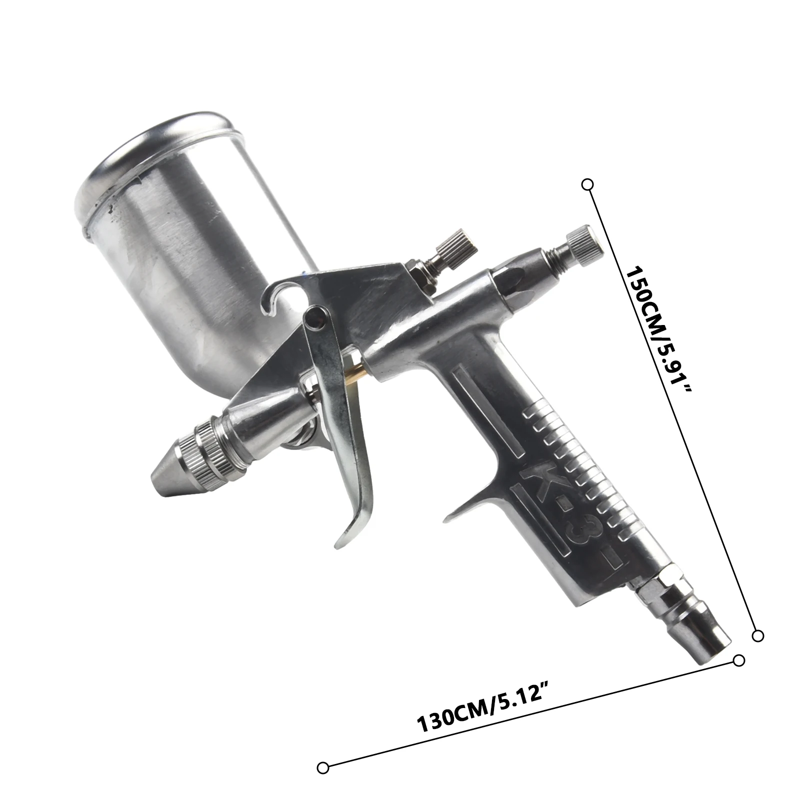 Spray Tool Spray Machine Pneumatic Replacement 0.5mm 125ml Aluminum C-type Quick Connector Gravity Type K-3 Kit