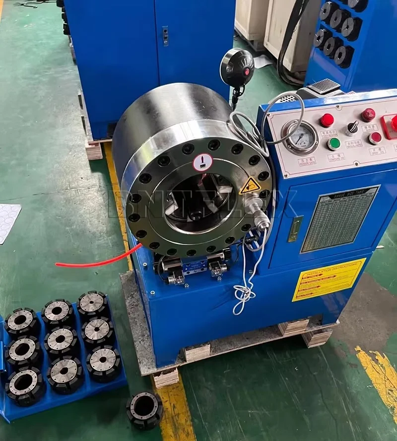 Cheap Factory Price Automatic High Pressure 1/4" to 2" Hydraulic Pipe Rubber Hose Crimping Press Machine with 10 sets Dies 2