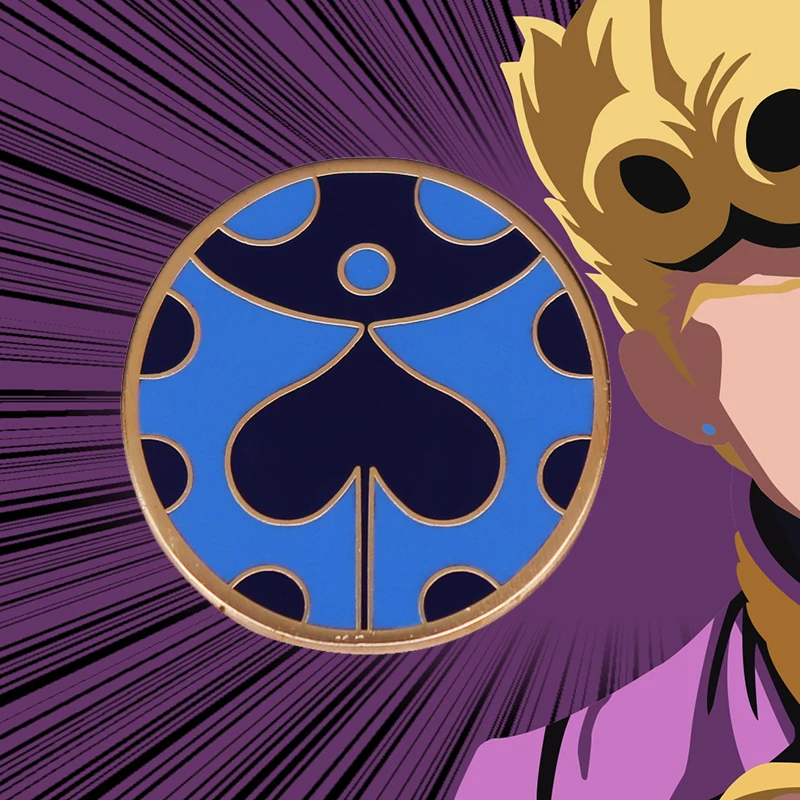 Jojos Bizarre Adventure Giorno Giovanna Symbol Enamel Pin Give Life