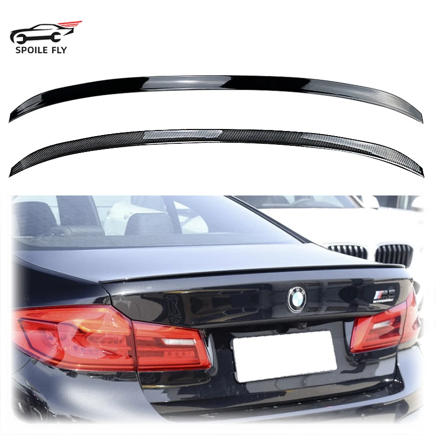 

For BMW 5 Series G30 525i 530i 2017-2022 M5 Style Car Rear Wing ABS Spoiler Glossy Black Or Carbon Fiber Look Body Kit