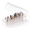 Clear Nail Drill Bits Holder Storage Box For Milling Cutter Dustproof Nail Bit Case For Acrylic Nails Accessories 30 Holes 3