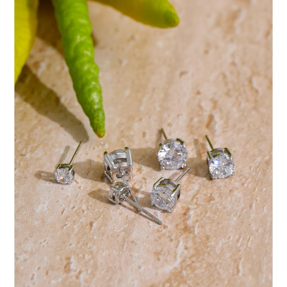 Yhpup Round Stud Earrings