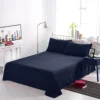 Bed Sheets Solid Flat Twin Queen Full Size Mattress Cover Simple Skin-friendly Non-slip Antibacterial Bedroom Comfortable Home 5