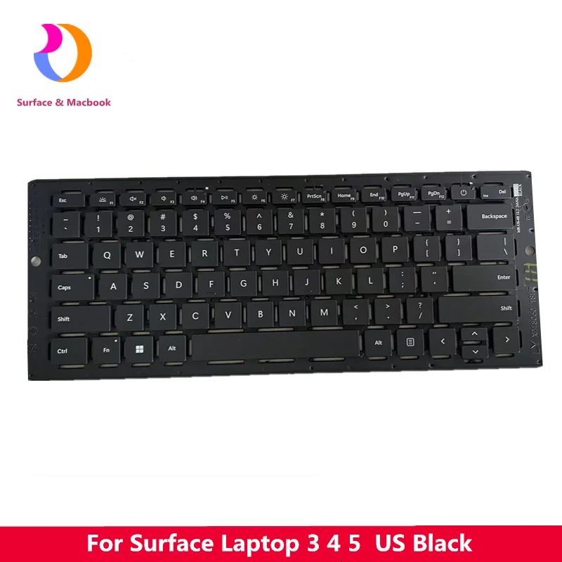 Original Key Cup For Microsoft Surface Laptop 3 4 5 Key Cap US Layout Black 1868 1867 1872 1873 1950 1951 1958 1958 laptop keyboard keycaps