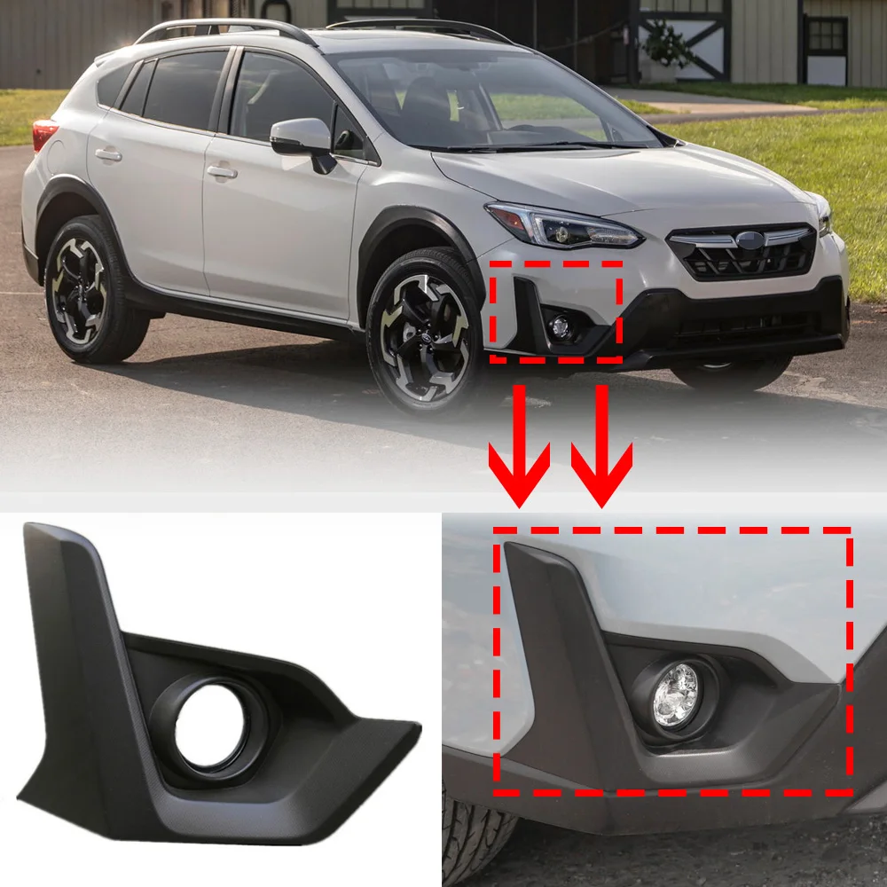 

For Subaru XV Crosstrek 2021 2022 Car Front Bumper Fog Light Lamp Frame Trim Cover Fog Lampshade Protect Cap Hood Lid Bezel Part