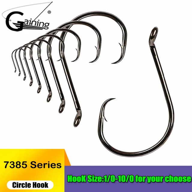 50PCS 7385 Fishing Octopus Circle Hook Carbon Chemically Sharpened Hooks  Fishing Tackle Fishing Hooks 1/0-10/0 - AliExpress