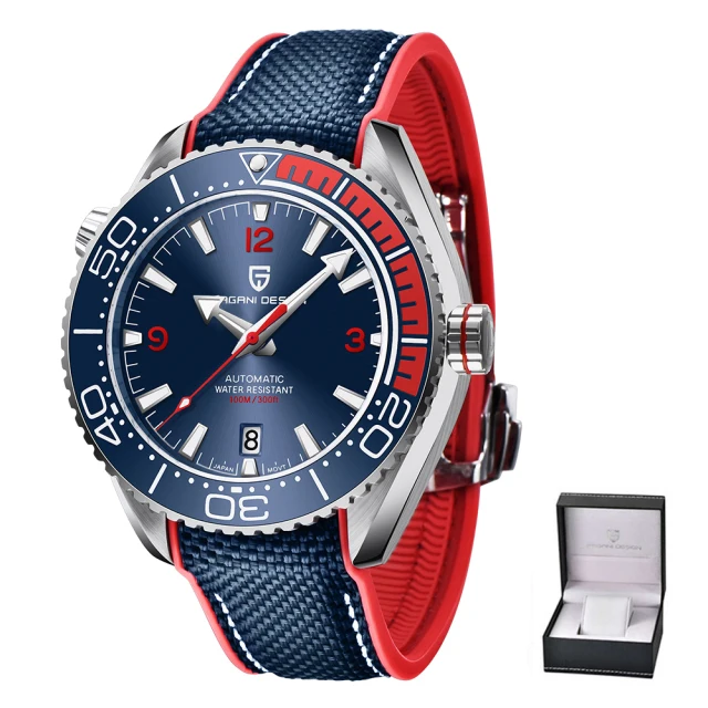 PAGANI DESIGN Classic Luxury Men's Automatic Watch Sapphire Glass Mechanical Wristwatch Stainless Steel 100M Waterproof Watches 