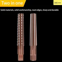 KBDA 2PCS/Set Hand Taper Reamer MT0/MT1/MT2/MT3/MT4/MT5 Straight Handle Coarse Reamer Fine Reamer for Milling Finishing Tools 2