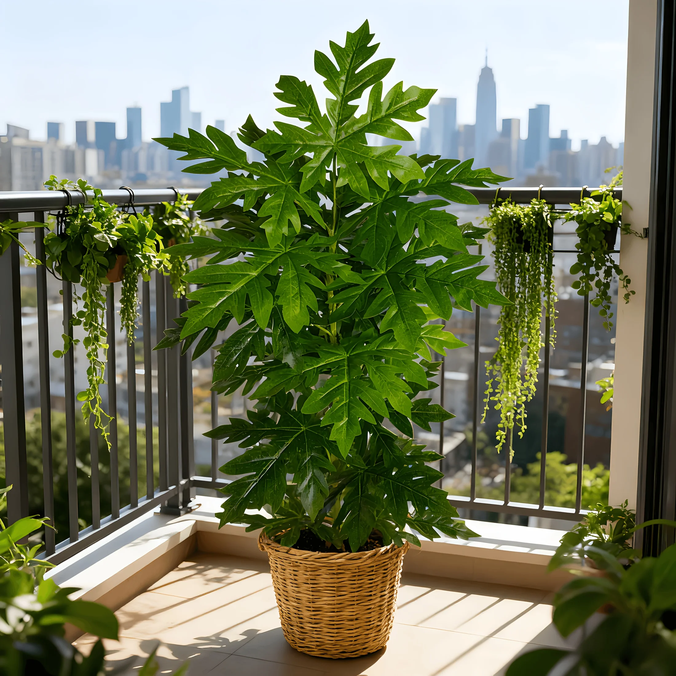 Large Artificial Papaya Leaf 1